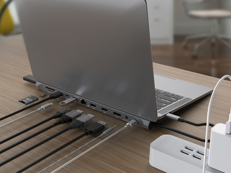 Conceptronic DONN17G Station d'accueil USB 3.2 Gen 1 Type-C, Gris