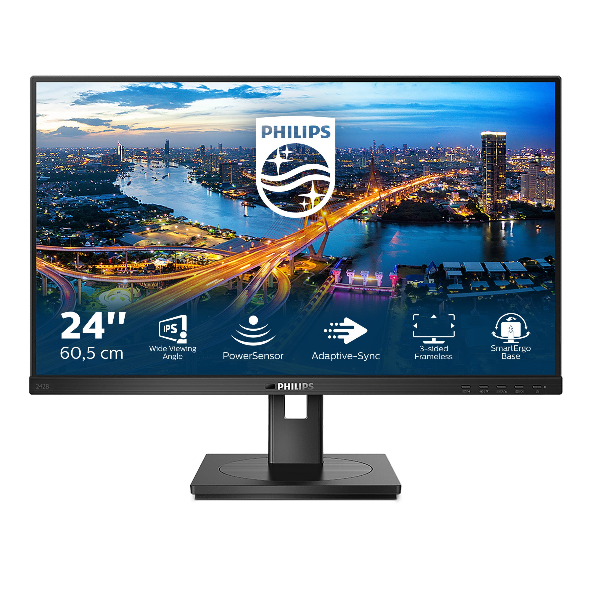 Philips B Line 242B1/00 écran plat de PC 60,5 cm (23.8") 1920 x 1080 pixels Full HD LED Noir