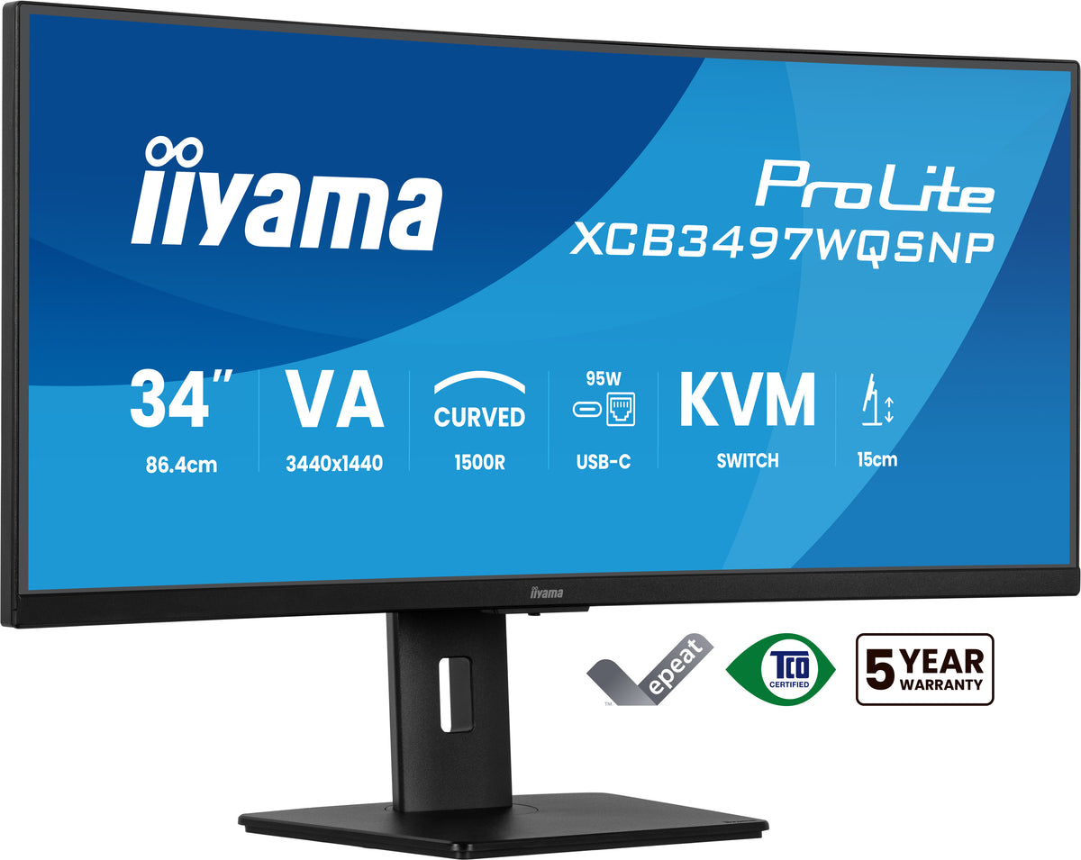 iiyama ProLite XCB3497WQSNP-B1 Écran PC 34" UltraWide Quad HD LED Noir