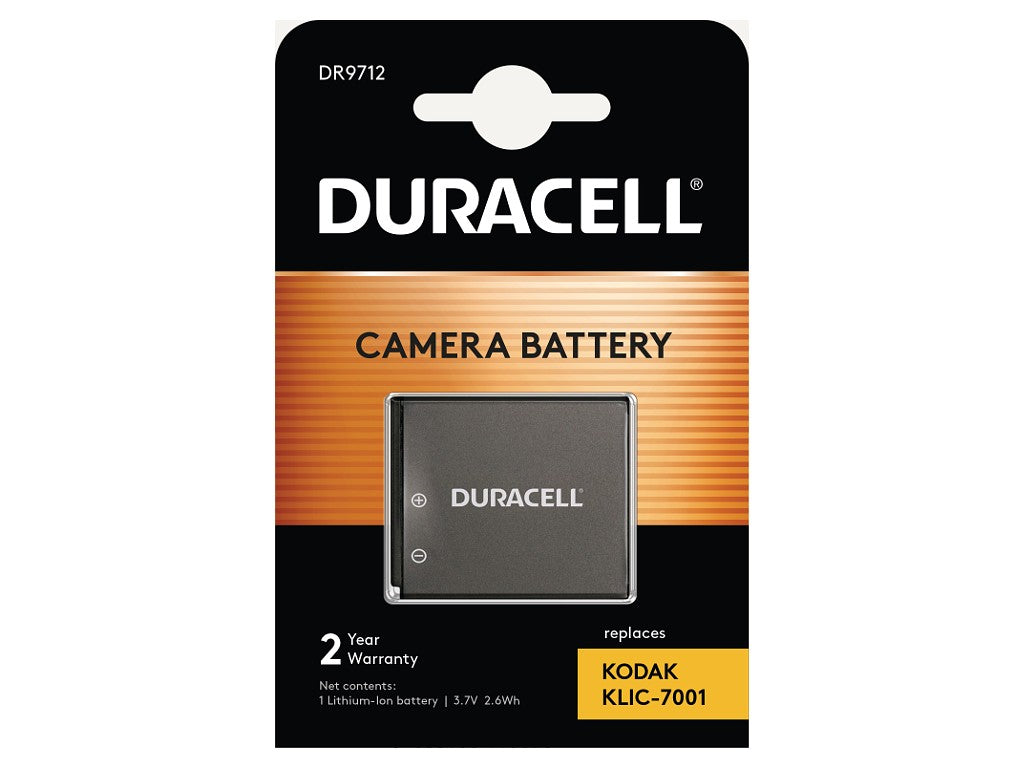 Duracell DR9712 Batterie Lithium-Ion pour Appareil Photo et Caméscope, 700 mAh