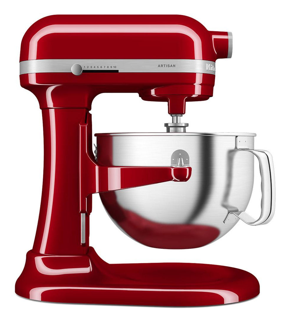 KitchenAid 5KSM60SPXEER Robot mixer 375 W Gris, Rouge, Acier inoxydable