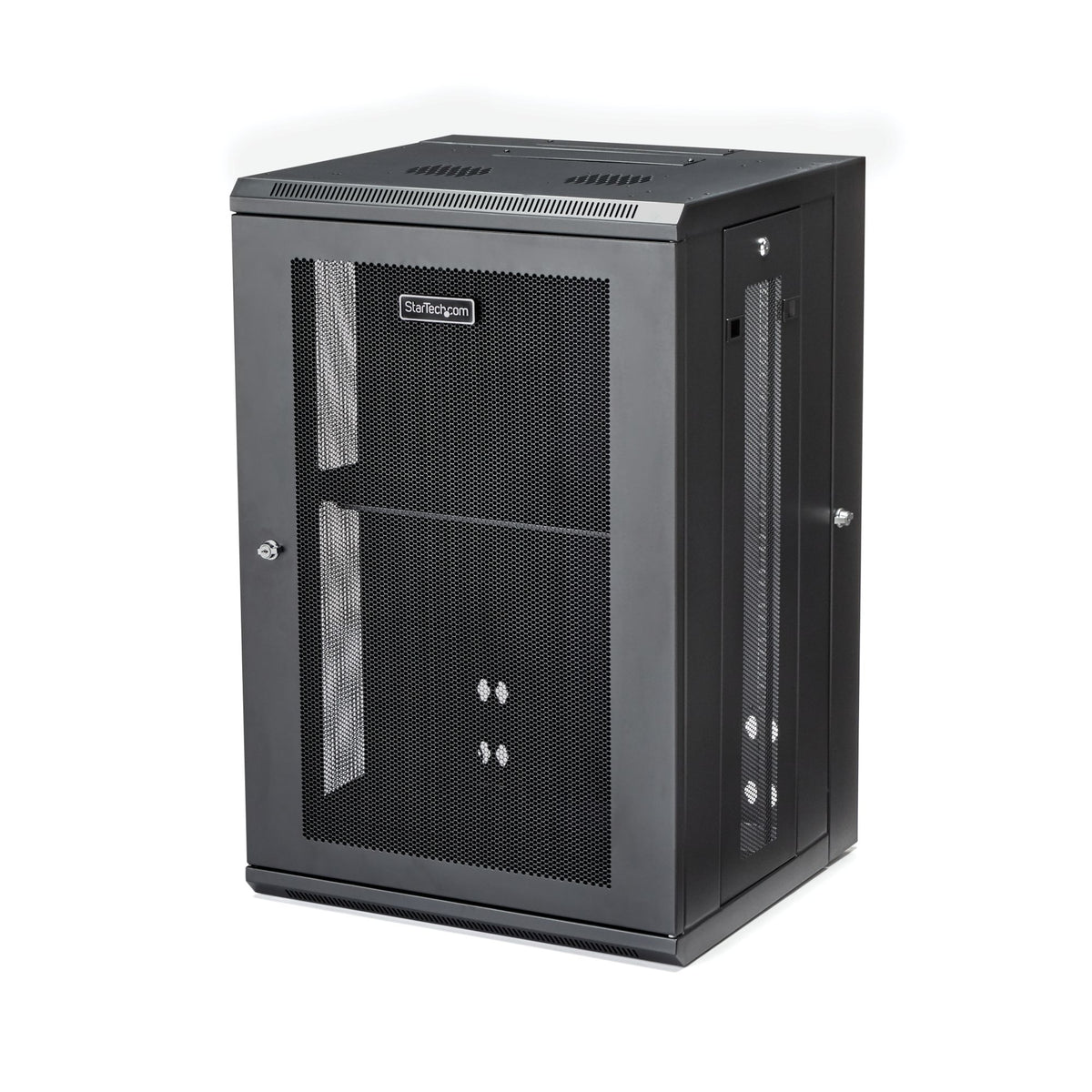 StarTech.com Armoire Réseau Murale à 4 Montants 18U avec Étagère 1U, Armoire Serveur Murale 19" à Charnières pour Équipe