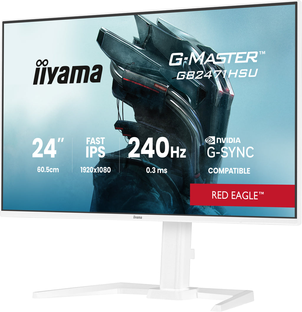iiyama G-MASTER GB2471HSU-W1 écran plat de PC 60,5 cm (23.8") 1920 x 1080 pixels Full HD LED Blanc