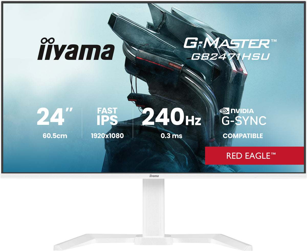 iiyama G-MASTER GB2471HSU-W1 écran plat de PC 60,5 cm (23.8") 1920 x 1080 pixels Full HD LED Blanc