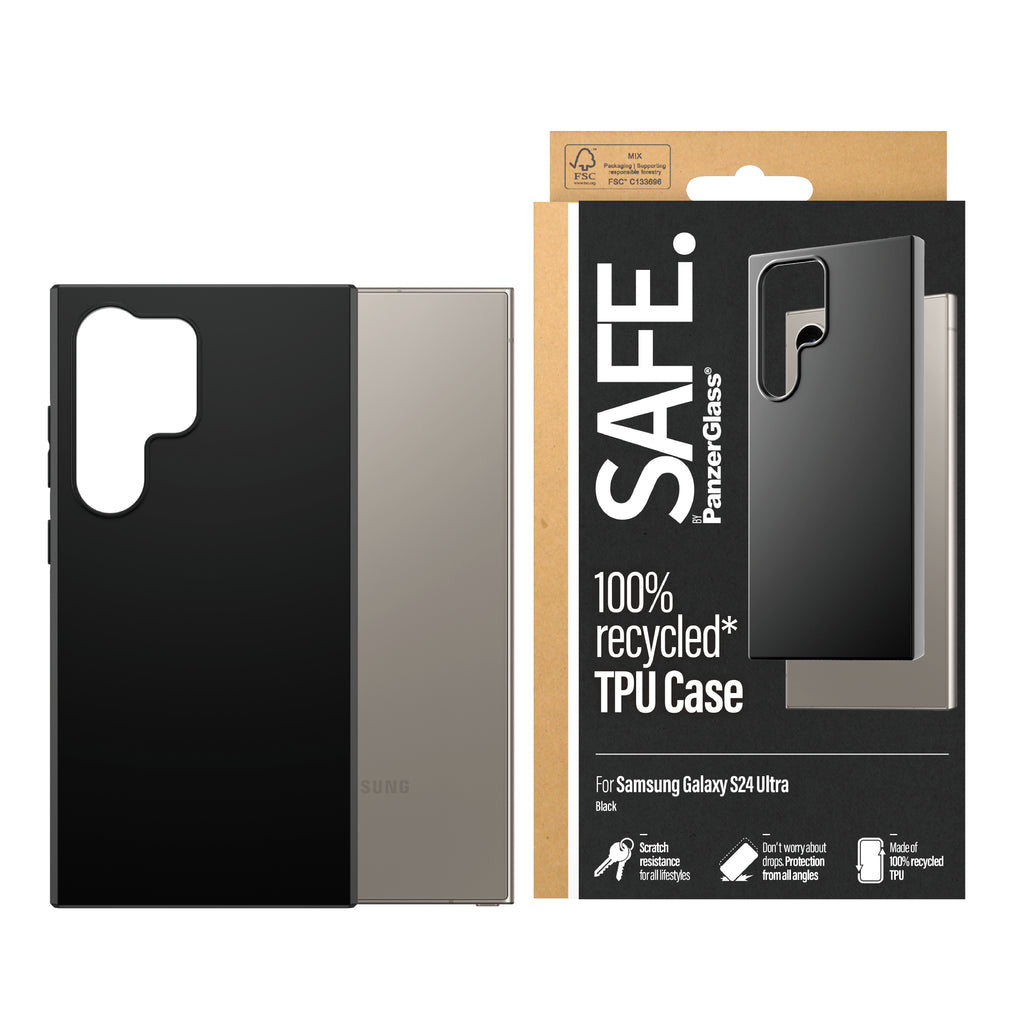 PanzerGlass PanzerGlass SAFE. by ® TPU Case Samsung Galaxy S24 Ultra | Black coque de protection pour téléphones portables Housse Noir