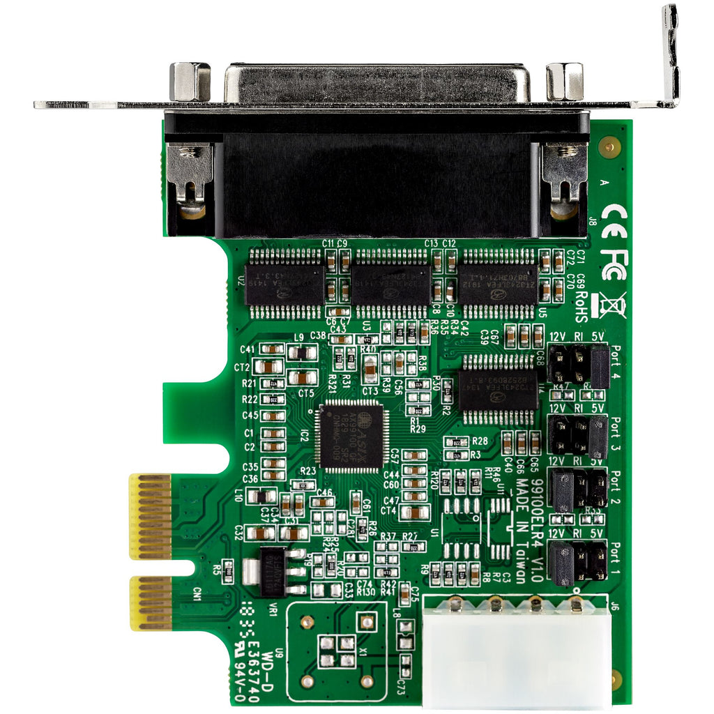StarTech.com PEX4S953LP Carte Adaptateur PCI Express vers 4 Ports Série RS232 DB9