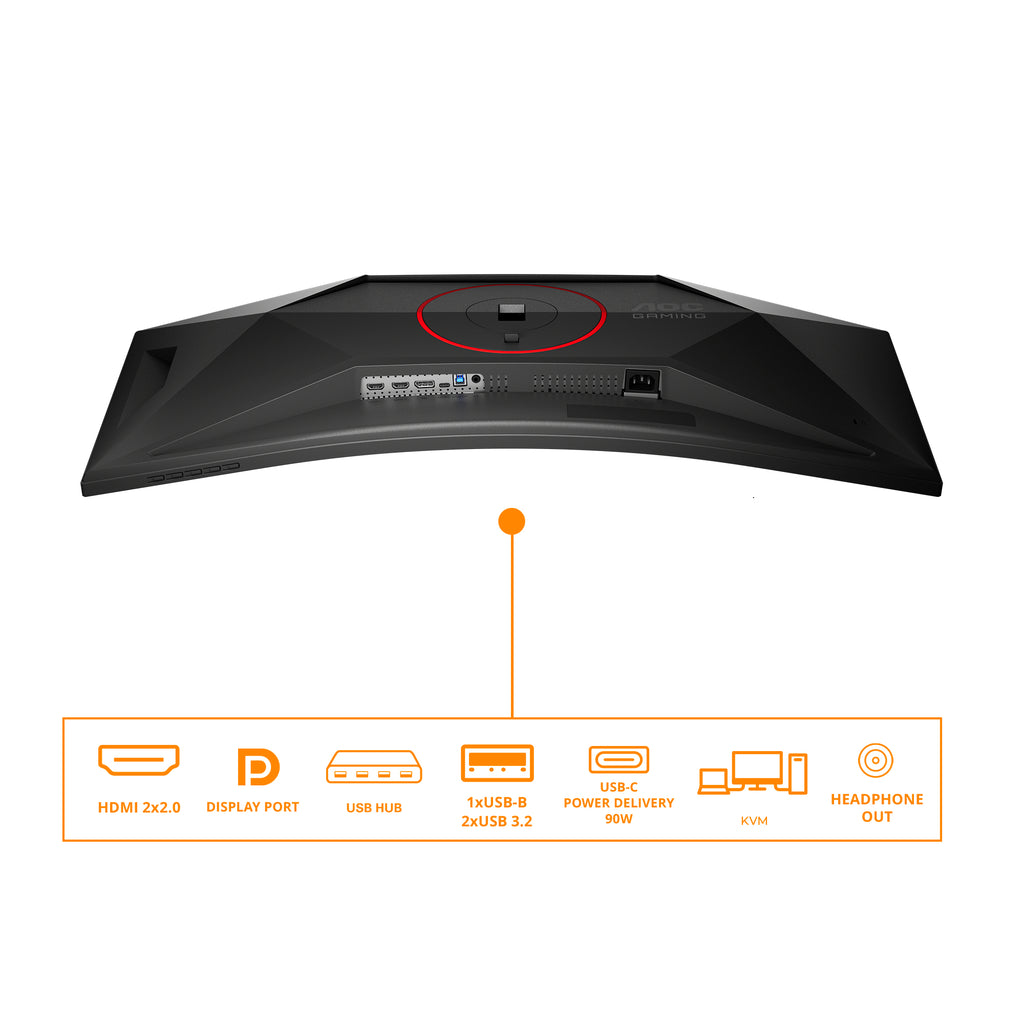 AOC G4 CU34G4CAP 34 Fast VA 3440 x 1440 (UltraWide) HDMI DisplayPort 180 Hz - vue 3