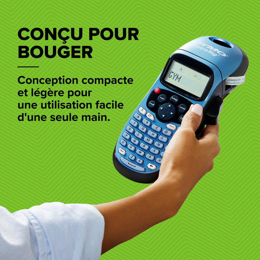 DYMO LetraTag LT-100H étiqueteuse portative | Imprimante d'étiquettes autocollant thermique sans encre | avec clavier ABC