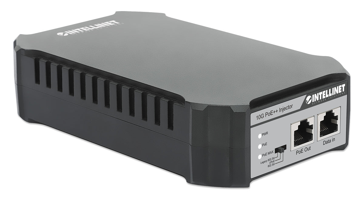Intellinet Injecteur PoE++ 10G 1 Port 95W IEEE 802.3bt 4PPoE Boîtier Métallique