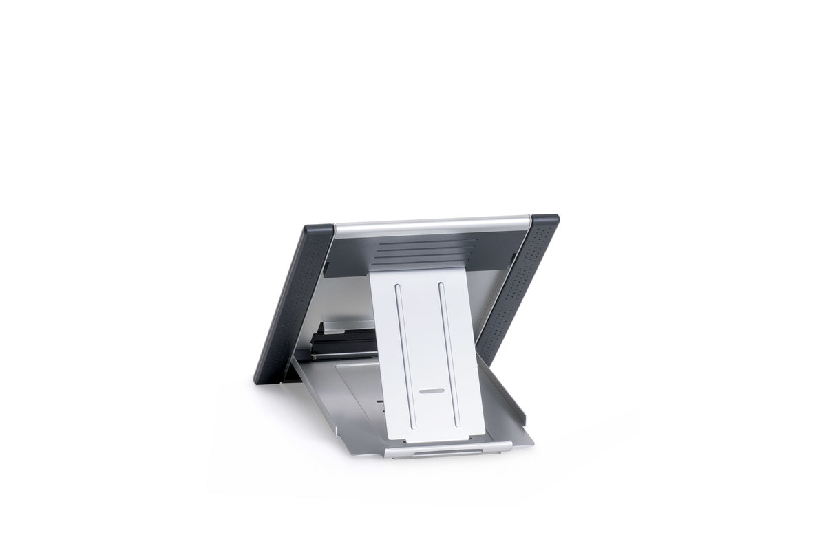 Support pour Ordinateur Portable et Tablette, Aluminium, Noir et Argent