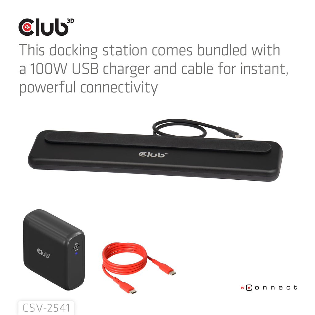 CLUB3D CSV-2541 Station d'accueil USB 3.2 Gen 1 Type-C, Noir