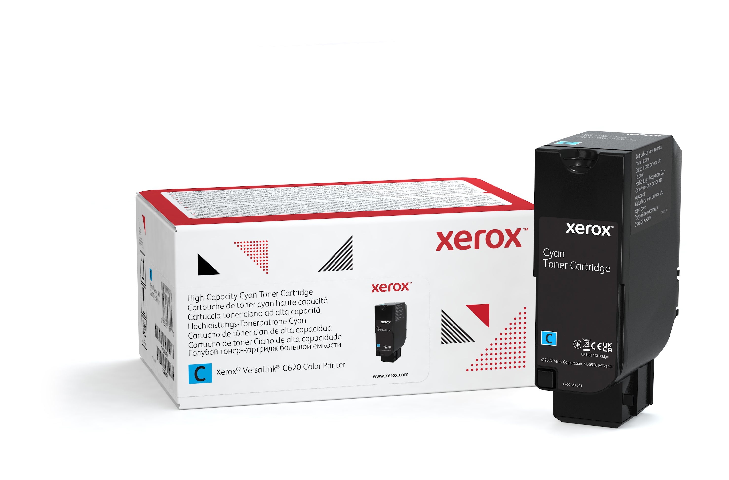 Xerox Cartouche de toner Cyan de Grande capacité Imprimante couleur ® VersaLink® C620 (12000 pages) - 006R04625