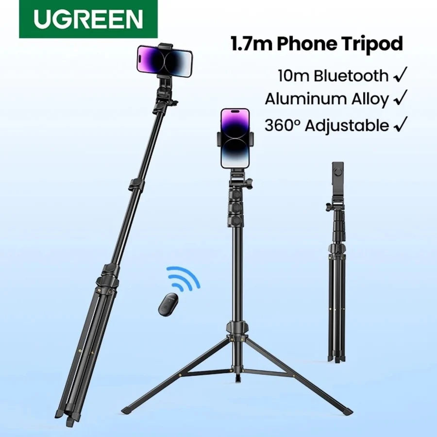 Ugreen 15062 bâton support pour selfies Smartphone Noir