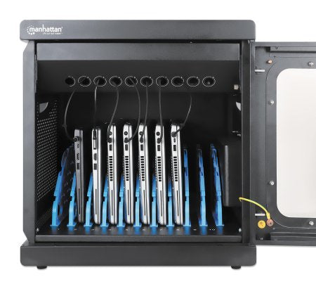 Station de Rangement pour 10 Ordinateurs Portables, Tablettes et Smartphones