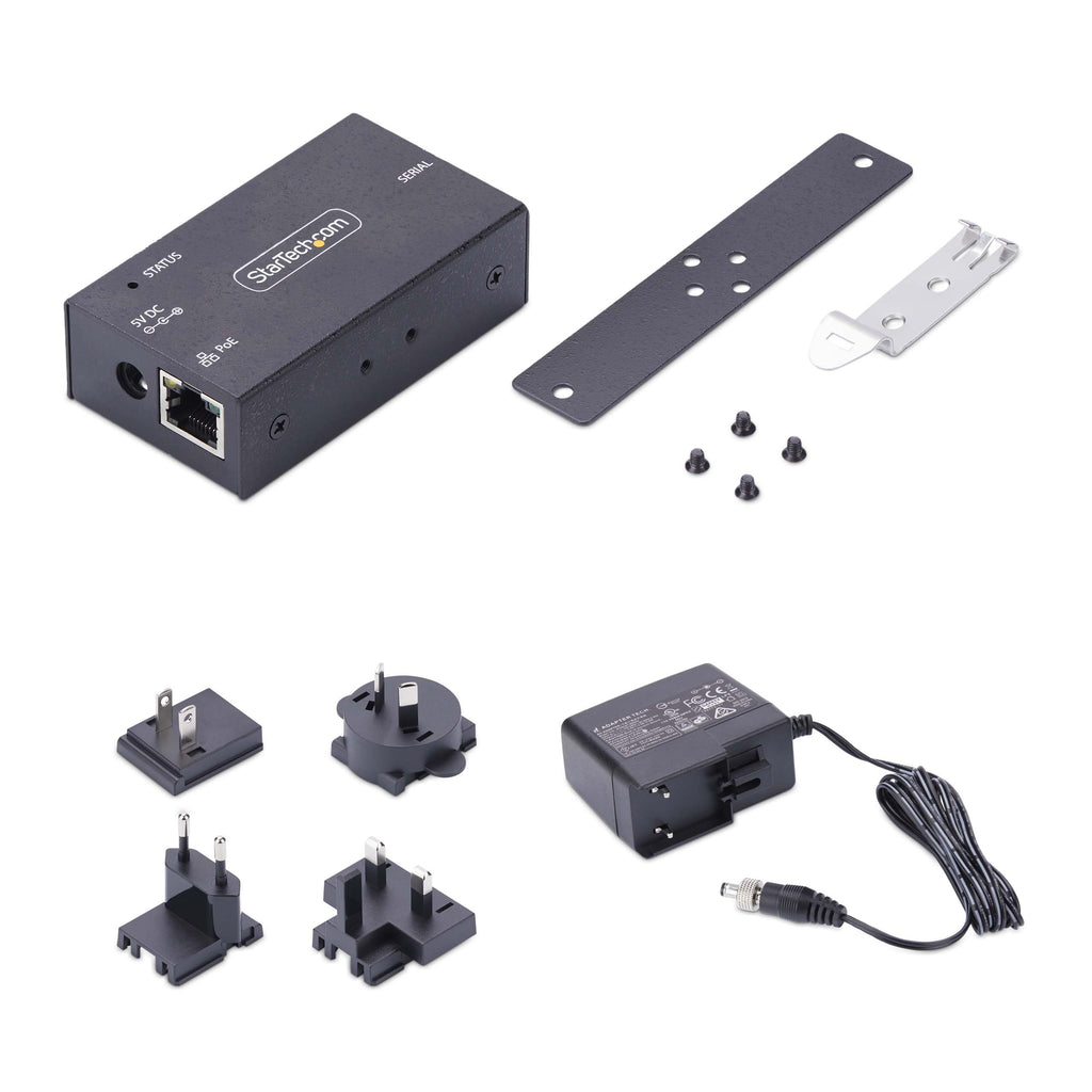 StarTech.com Adaptateur Série vers Ethernet 1 Port Serveur IP RS232 PoE 802.3af
