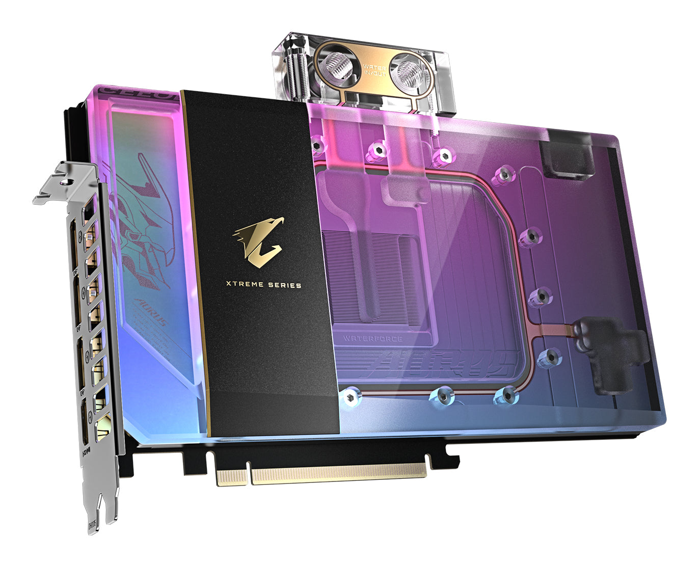 GIGABYTE AORUS GeForce RTX 5090 XTREME WATERFORCE WB 32G Carte Graphique - 32 Go GDDR7, 512 bits, PCI-E 5.0, 2655 MHz Fréquence du Cœur, 3 x DP 2.1a, 1 x HDMI 2.1b, NVIDIA DLSS 4, GV-N5090AORUSX WB-32GD