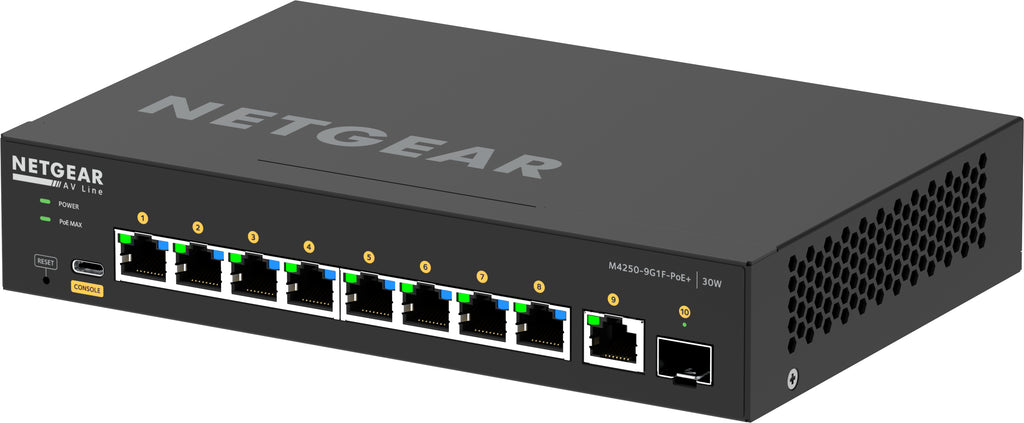 NETGEAR GSM4210PD Switch Gigabit Ethernet Géré L2/L3 PoE Noir