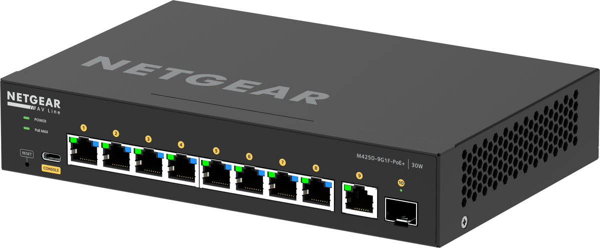 NETGEAR GSM4210PD Switch Gigabit Ethernet Géré L2/L3 PoE Noir