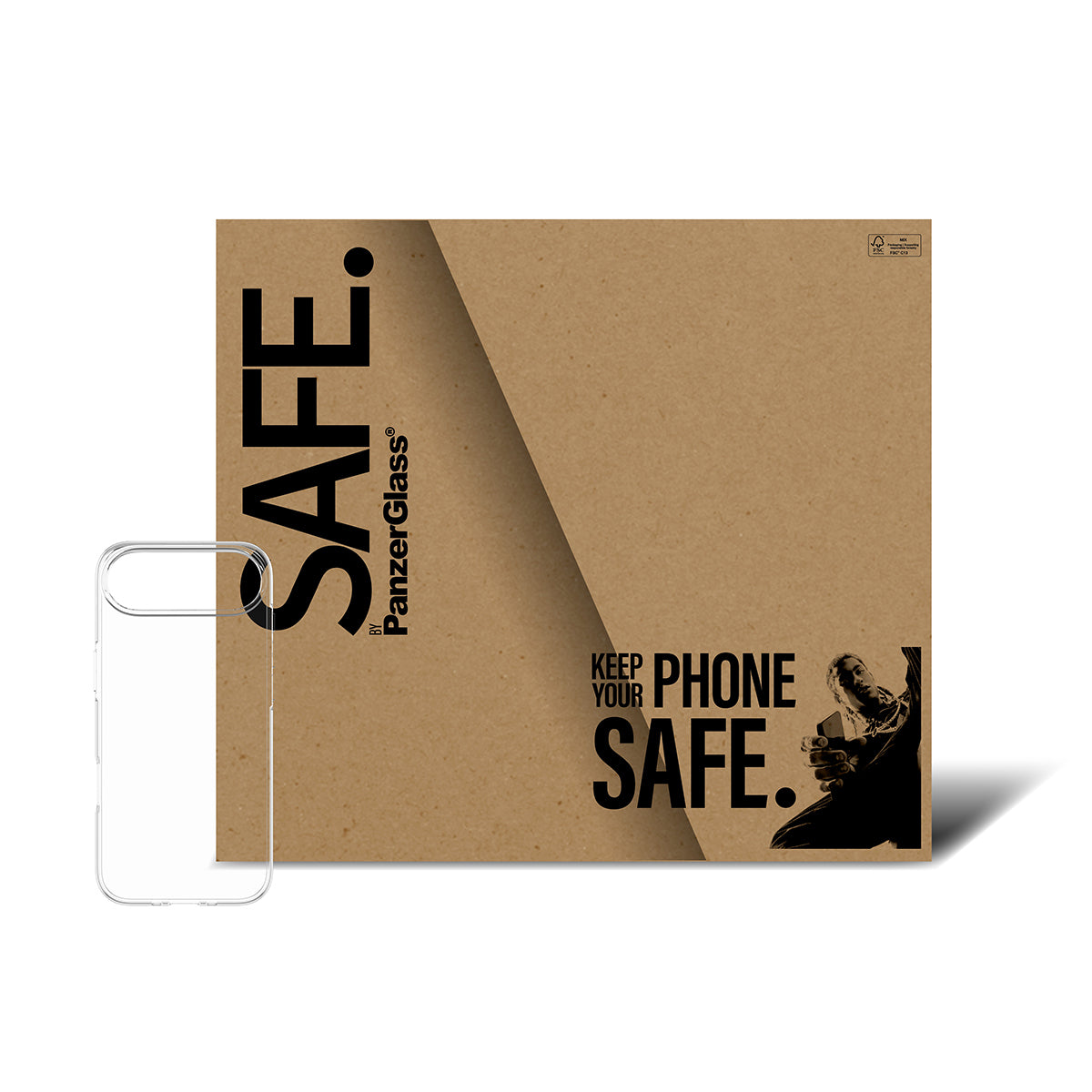 PanzerGlass SAFE. TPU Case Transparent pour iPhone Air, Coque de Protection