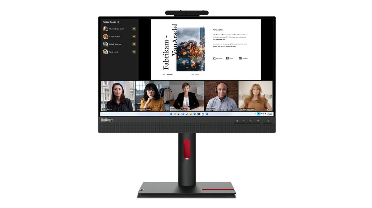 Lenovo ThinkCentre Tiny-In-One 22 Gen 5 écran plat de PC 54,6 cm (21.5") 1920 x 1080 pixels Full HD LED Noir