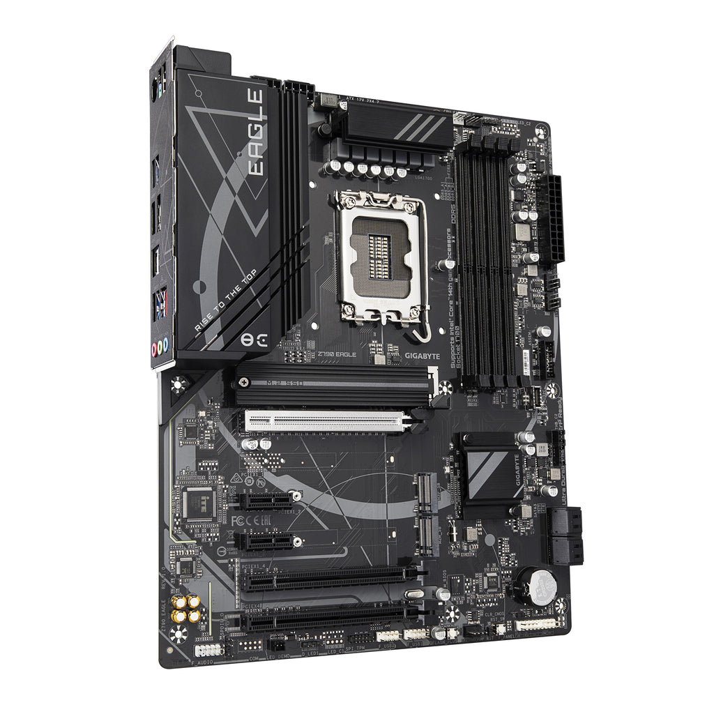 GIGABYTE Z790 EAGLE Carte mère - Prend en charge les processeurs Intel Core de 14e génération, VRM 12+1+1 phases, jusqu'à 7600MHz DDR5 (OC), 3xPCIe 4.0 M.2, 2,5GbE LAN, USB 3.2 Gen 2