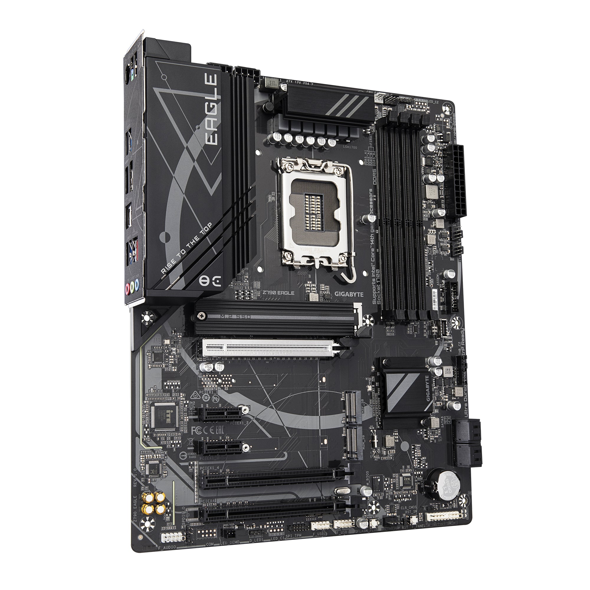 GIGABYTE Z790 EAGLE Carte mère - Prend en charge les processeurs Intel Core de 14e génération, VRM 12+1+1 phases, jusqu'à 7600MHz DDR5 (OC), 3xPCIe 4.0 M.2, 2,5GbE LAN, USB 3.2 Gen 2