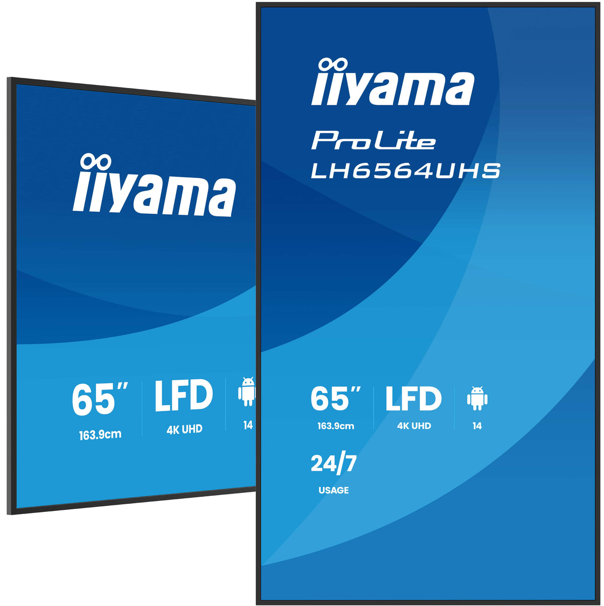 iiyama LH6564UHS-B1AG Écran d'affichage dynamique Écran plat de signalisation numérique 165,1 cm (65") Wifi 500 cd/m² 4K