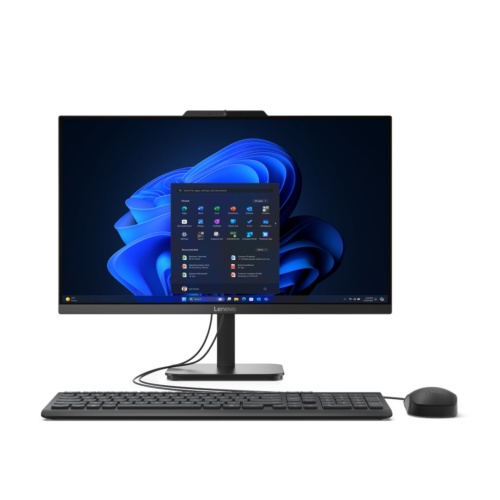 Lenovo V100 Intel® N N100 60,5 cm (23.8") 1920 x 1080 pixels PC All-in-One 16 Go DDR5-SDRAM 512 Go SSD Windows 11 Pro Wi-Fi 6 (802.11ax) Noir