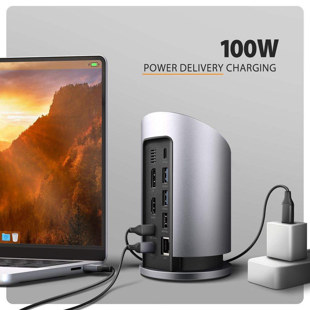 AXAGON HMC-WL9 USB-C 3.2 Gen 2 / Thunderbolt 3 / Thunderbolt 4 / Thunderbolt 5 Dockingstation