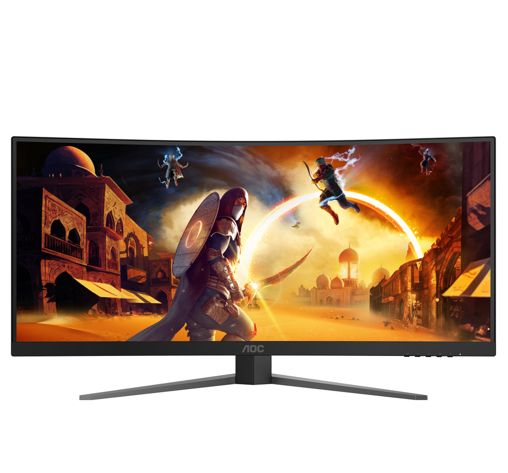 AOC G4 CU34G4Z écran plat de PC 86,4 cm (34") 3440 x 1440 pixels Wide Quad HD LED Noir, Rouge