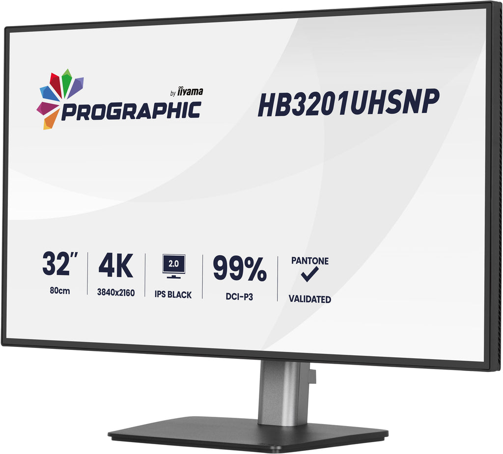 iiyama ProGraphic HB3201UHSNP-B1 écran plat de PC 80 cm (31.5") 3840 x 2160 pixels 4K Ultra HD Noir
