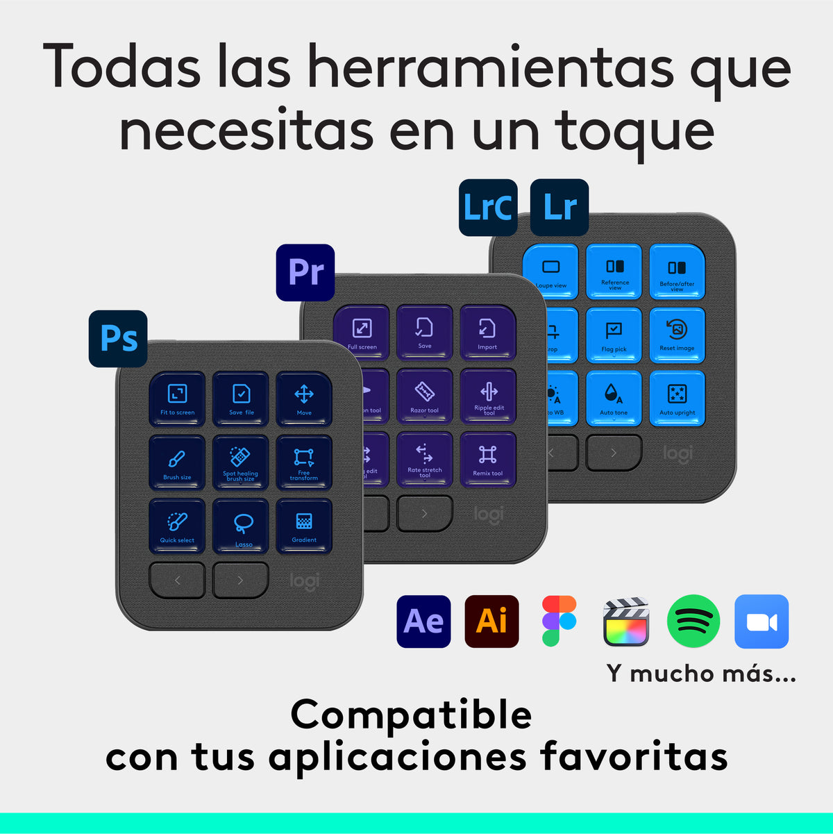 Logitech Master Series MX Creative Console Tastatur og drejeskive sæt RGB Kablet