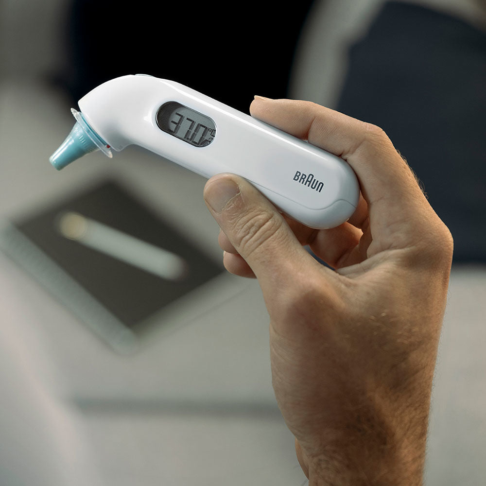 Braun ThermoScan 3 Thermomètre Auriculaire, Blanc