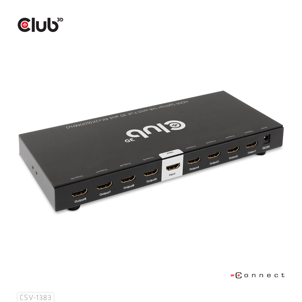CLUB3D CSV-1383 Répartiteur Vidéo HDMI vers 8x HDMI 4K Ultra HD