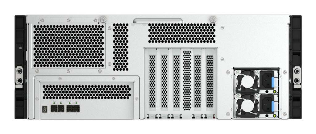 QNAP TL-R2400PES-RP Boîtier de Stockage JBOD 24 Baies PCIe pour Disques SATA 2.5/3.5", Noir et Gris
