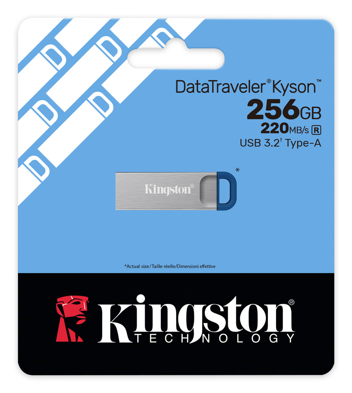 Kingston Technology DataTraveler 256 Go Kyson USB 3.2 Gen 1 en métal, jusqu'à 220 Mo/s - vue 6