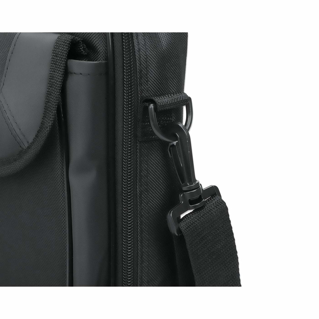 Manhattan Sacoche PC Portable Cambridge 14,1" Noire, Design Clamshell, Poche Accessoires et Bandoulière Amovible