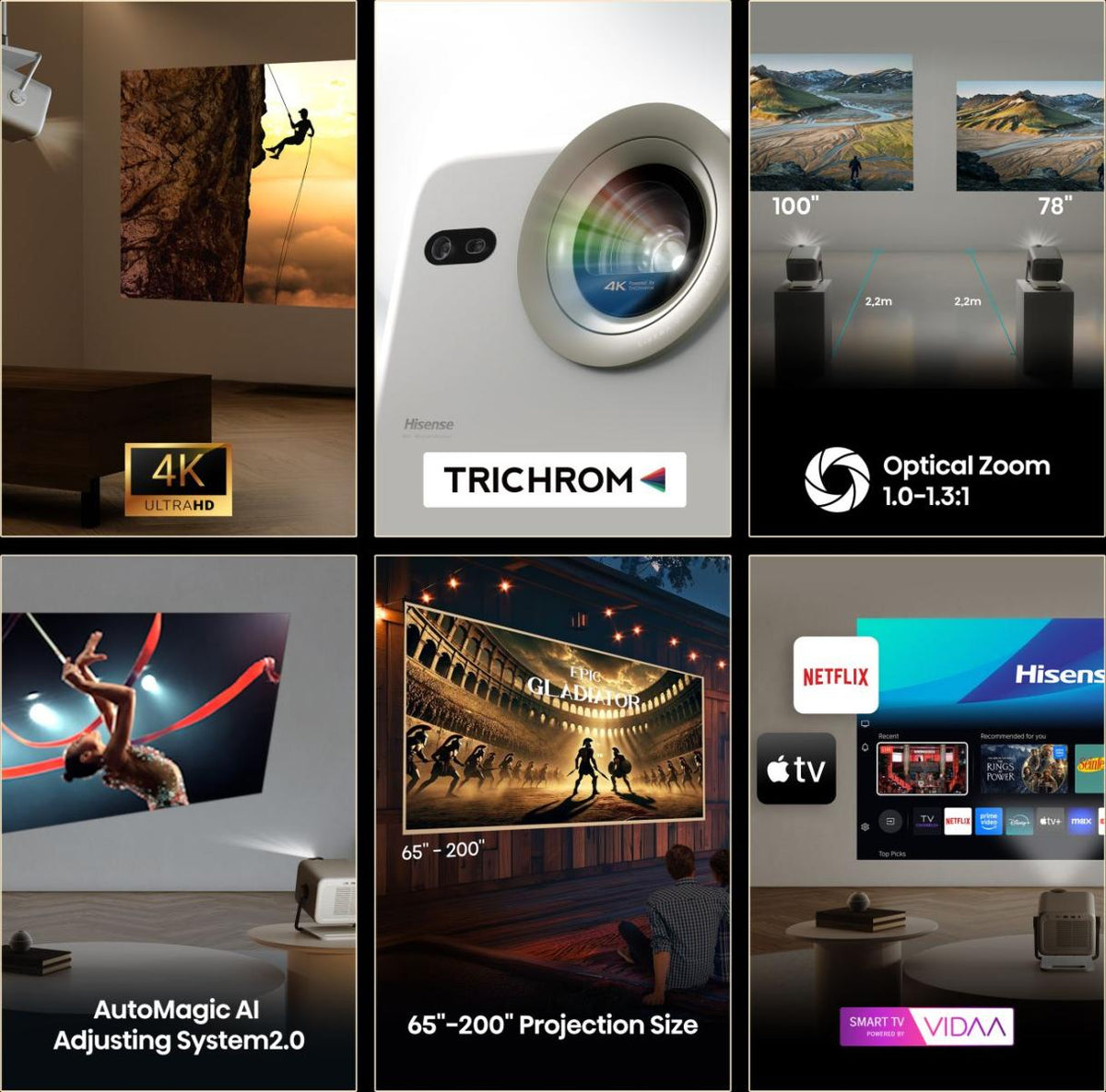Hisense M2 Pro UHD 4K (3840x2160) Compatibilité 3D Gris - vue 4