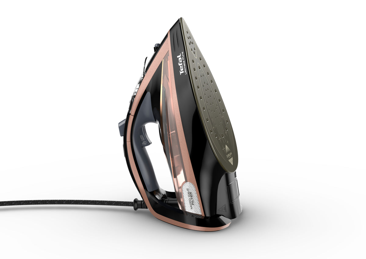 Tefal Ultimate Pure FV9845 Fer à repasser à sec ou à vapeur Semelle Durilium autonettoyante 3100 W Noir, Cuivre