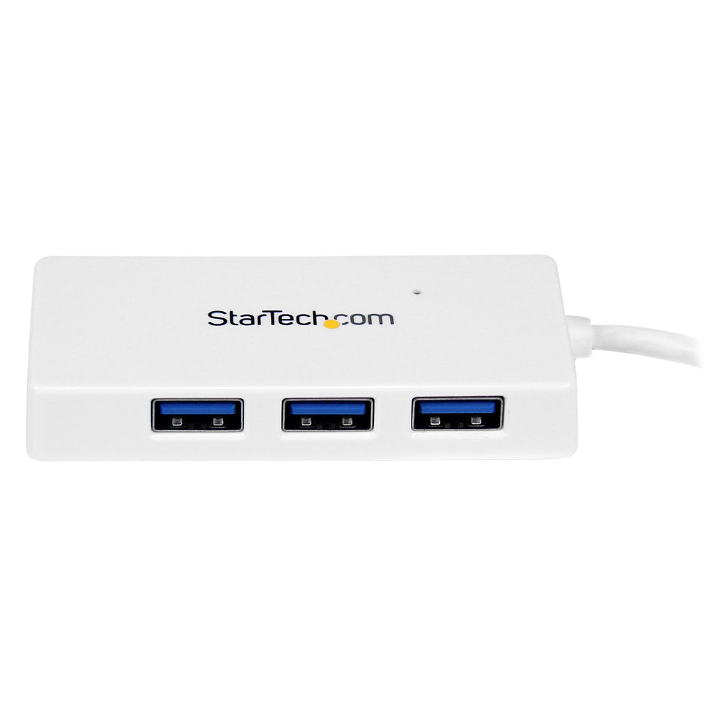 StarTech.com Hub USB 3.0 à 4 ports avec câble intégré - 5Gbps - Blanc - vue 3