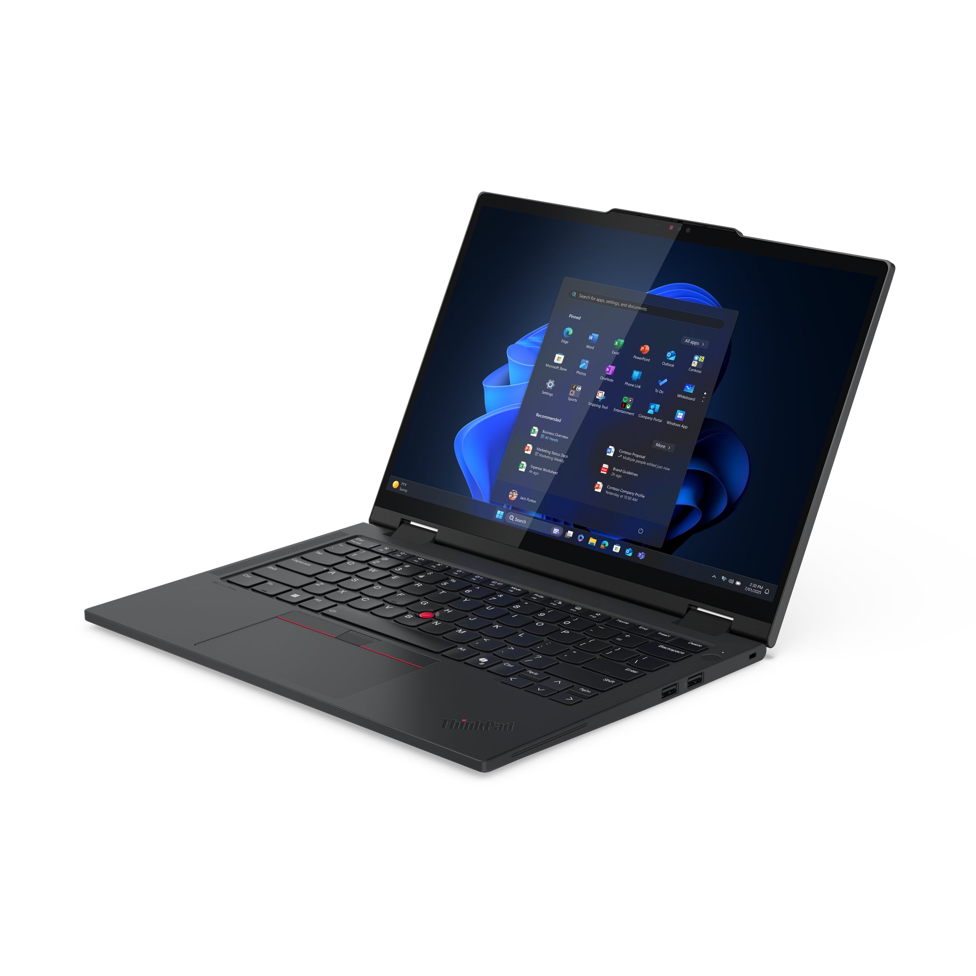 Lenovo ThinkPad T14s 2-in-1 Gen 1 Intel Core Ultra 7 255U Hybride (2-en-1) 35,6 cm (14") Écran tactile WUXGA 32 Go LPDDR5x-SDRAM 1 To SSD Wi-Fi 7 (802.11be) Windows 11 Pro Allemand Noir