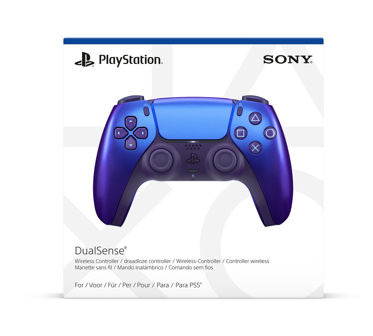 Sony DualSense V2 Manette PS5 Chrome Indigo avec Retour Haptique et Batterie Rechargeable