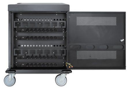 Manhattan Chariot de charge (armoire) 32 appareils, charge via adaptateurs secteur (EU) internes (installer les câbles d