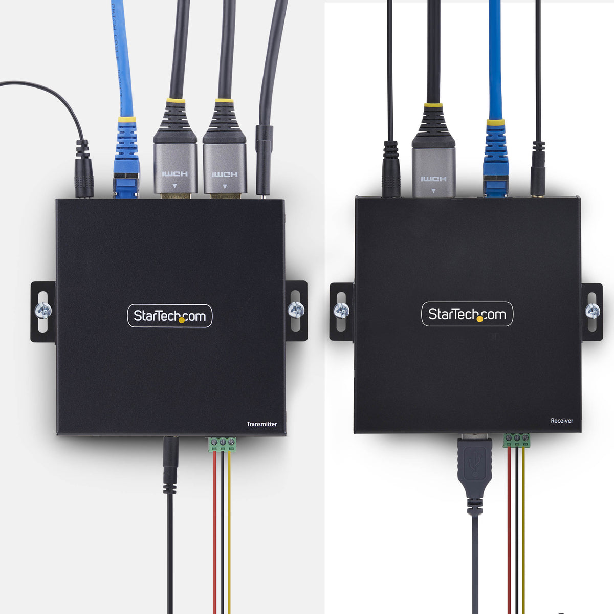 StarTech.com Extender KVM HDMI sur IP 4K 60Hz, HDMI et USB sur Ethernet CAT6, Kit Émetteur et Récepteur