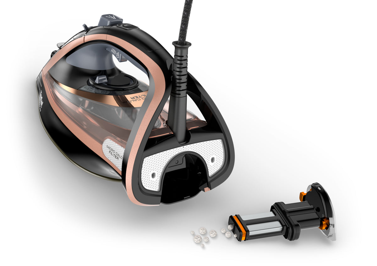 Tefal Ultimate Pure FV9845 Fer à repasser à sec ou à vapeur Semelle Durilium autonettoyante 3100 W Noir, Cuivre