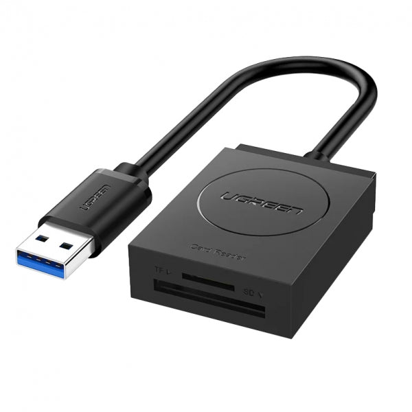 Ugreen USB 3.0 Card Reader CR127, SD - microSD, Black