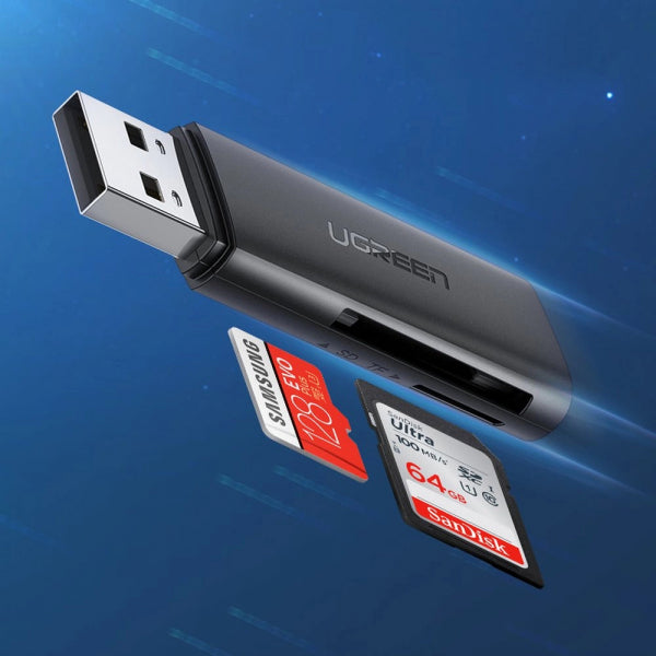 Ugreen USB 3.0 Card Reader CM264, SD - microSD, Black