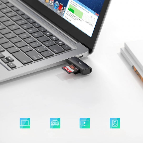 Ugreen USB 3.0 Card Reader CM264, SD - microSD, Black