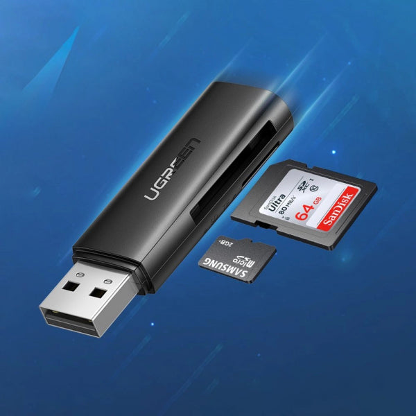 Ugreen USB 3.0 Card Reader CM264, SD - microSD, Black