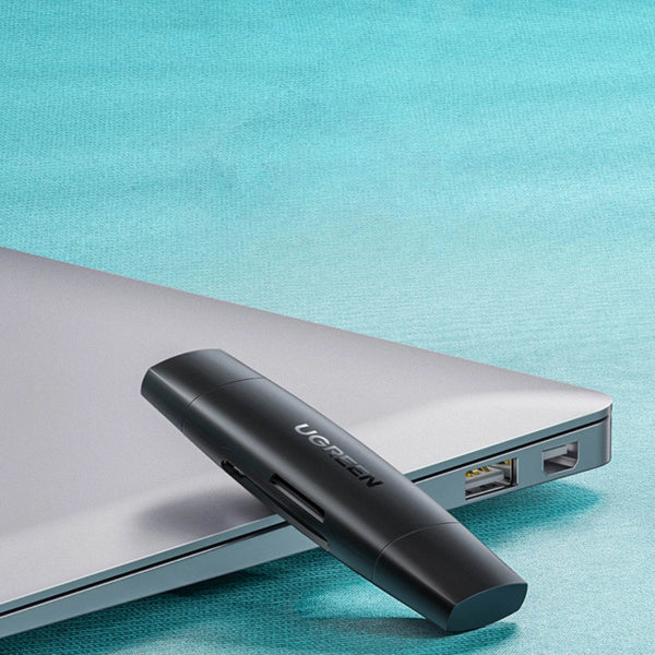 Ugreen USB / USB-C Card Reader CM304, SD - microSD, Black